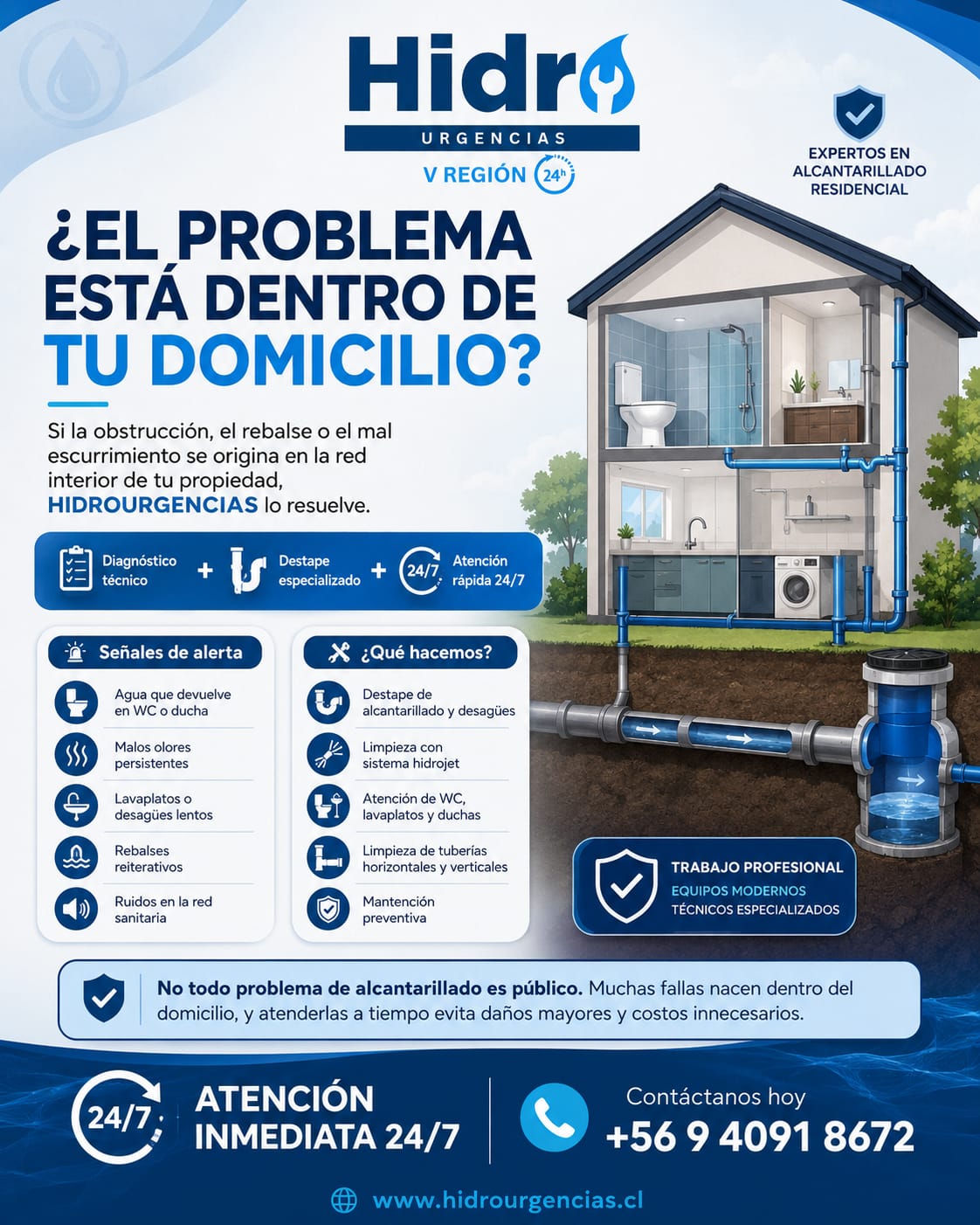 guia tecnica sobre Desague lento en cocina: cuando es sintoma de obstruccion mayor - Hidrourgencias SpA