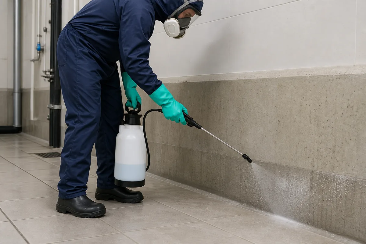 Aplicación controlada de sanitizante con elementos de protección